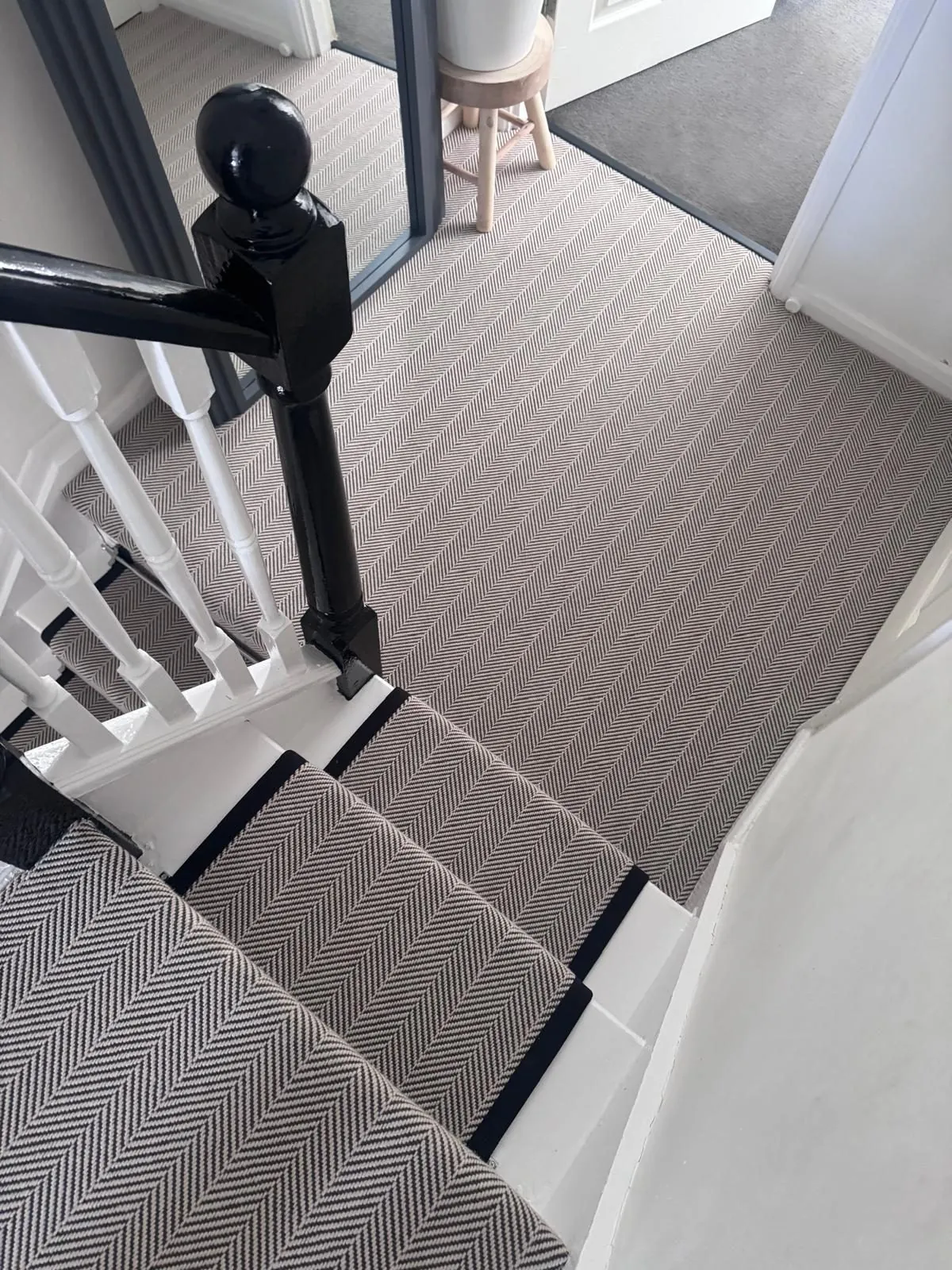 Stair runner installation in Islington, North London